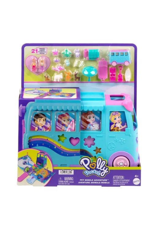 JCC22 Polly Pocket Hayvancıkların Karavan Macerası Oyun Seti