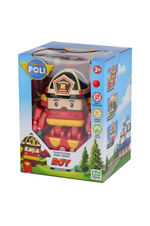 POLI MRT-686 Sesli ve Işıklı Robocar Poli Büyük Transforming Robot Roy -Necotoys