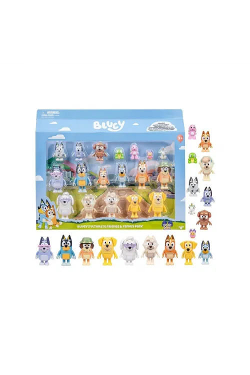 BLUEY 19116 Bluey Ultimate Aile ve Arkadaş 18li Figür Set