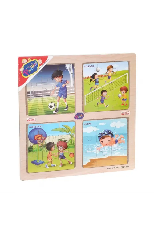 ONY-343/344/345/346 Ahşap Eğitici 4lü Puzzle -Onyıl