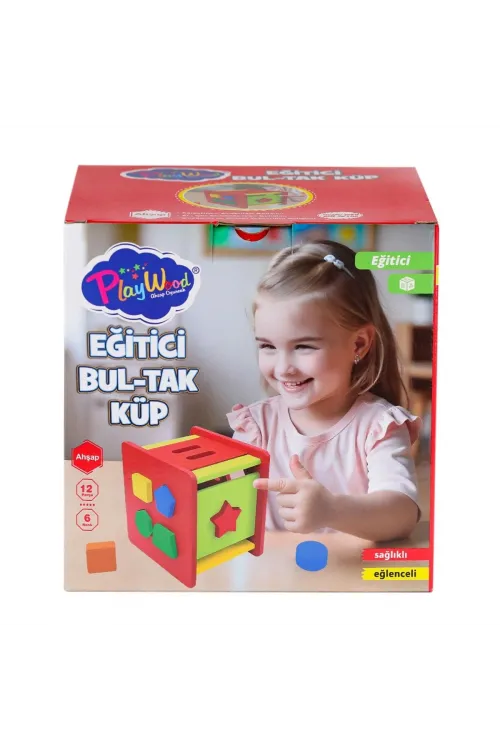 ONY-411 Ahşap Eğitici Bultak Küp -Onyıl Oyuncak