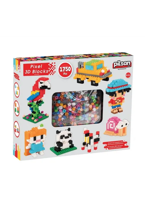 03 616 Pixel 3D Bloklar 1750 Parça -Pilsan Oyuncak