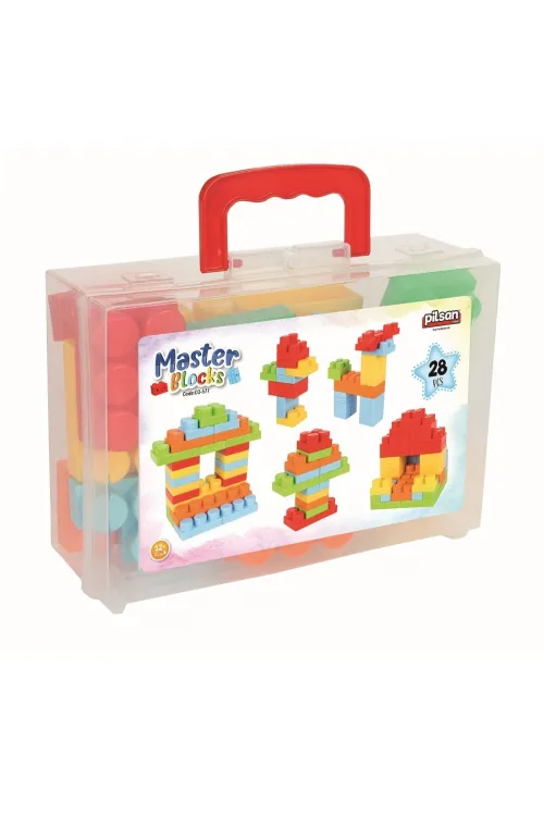03 577 Master Bloklar 28 Parça Çantalı -Pilsan Oyuncak