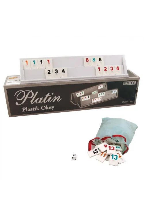 1010211 Platin Plastik Okey Takımı -Starokey