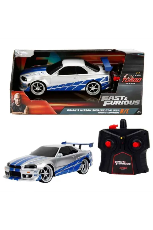 9772 SUN-SIM-JDA-RC ARABA 1 24 FAST FURIOUS NISSAN SKYLINE GTR 2 4 GHZ FASTF