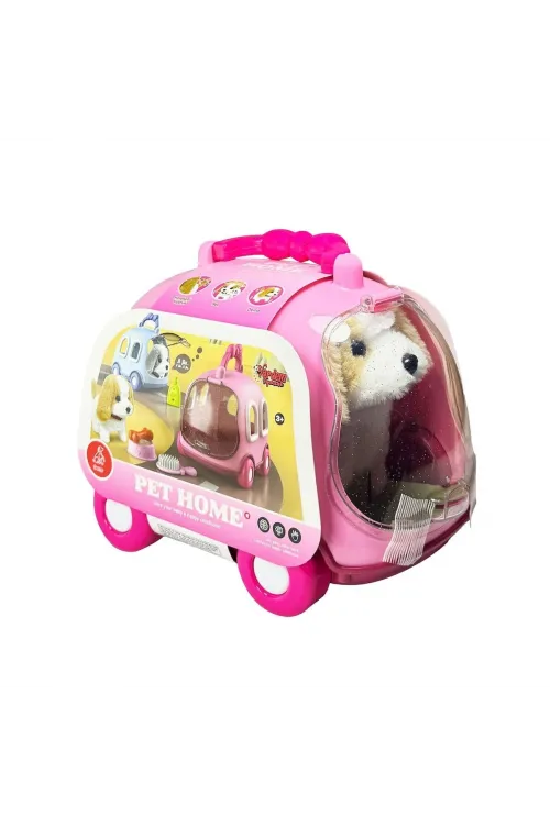 JND-6802 Taşıma Araba Çantalı Hareketli Pilli Köpek Set -Vardem Oyuncak