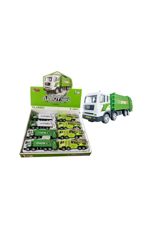 YH-711-57A SÜRTMELİ METAL 1:50 ÇÖP KAMYONU