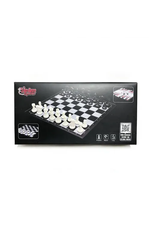 VRD10665 KATLANABİLİR SATRANC TAVLA VE DAMA SETİ