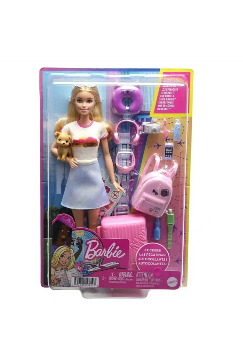 HJY18 Barbie Seyahatte Bebeği ve Aksesuarları