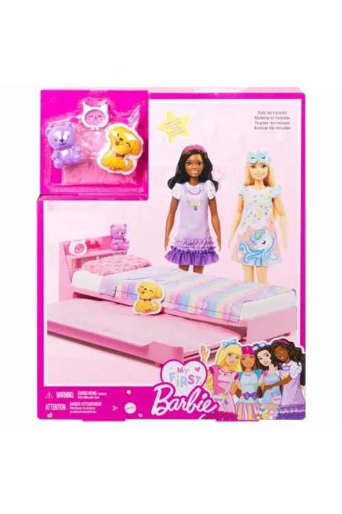 HMM64 My First Barbie - İlk Barbie Bebeğim - Barbienin Yatağı Oyun Seti