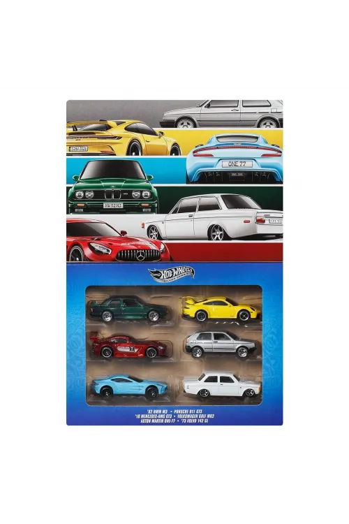 JLB25 Hot Wheels Euro Style 6lı Araç Paketi 1:64