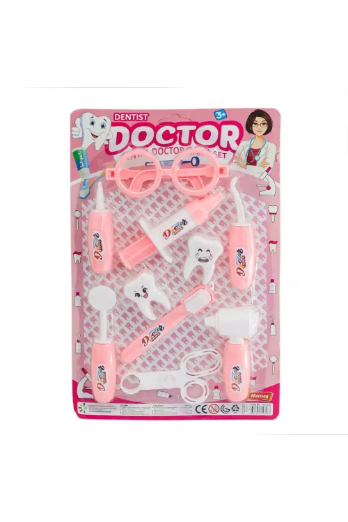 ERN-896 HEROES TOYS KARTELALI KIZ DİŞÇİ SETİ