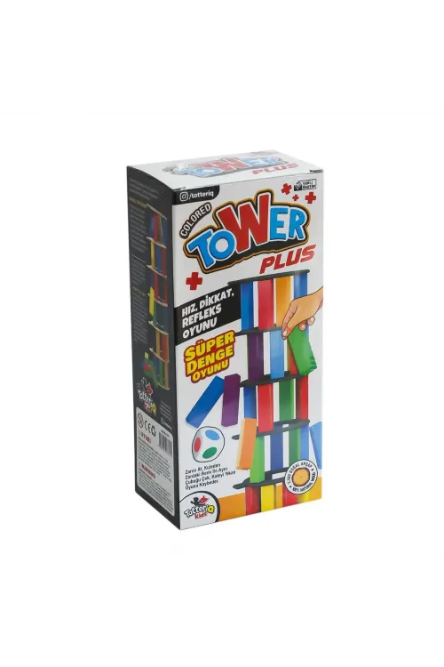 7317 Renkli Plus Tower Süper Denge Oyunu 54 Adet -Totteriq