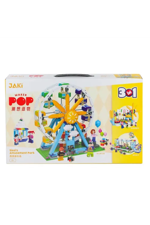 JK2180 Jaki Block Sissinin Eğlence Parkı 3in1 - 1107 Parça Yapım Seti