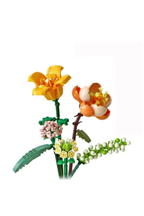 LZ1658 LOZ Eternal Flowers Serisi - Güneşli ve Enerjik Turuncu 456 Parça Yapım Seti