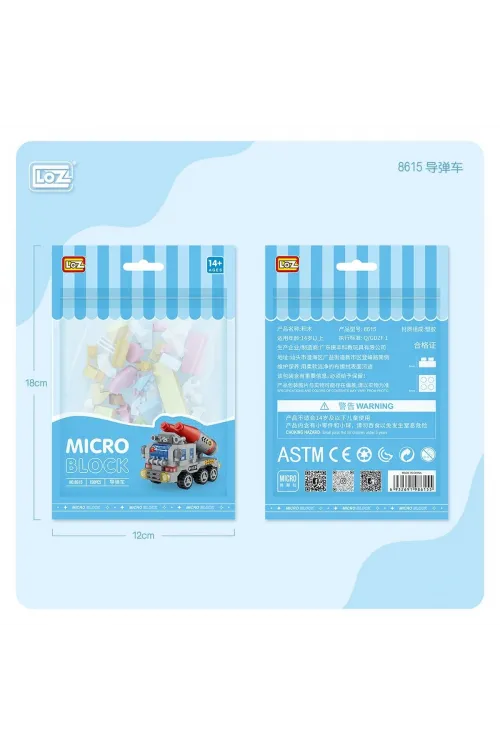 LZ8615 LOZ Araba Blok Seti Mini Poşet 150 Parça -Vagon life