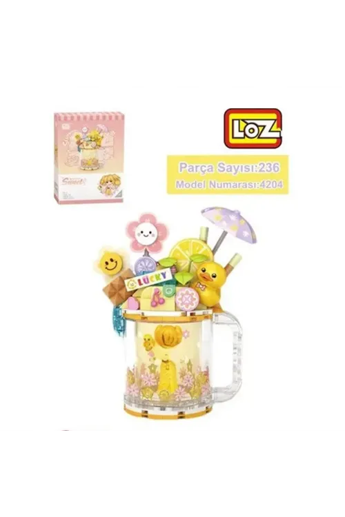 LZ-4204 LOZ SARI ÖRDEK DONDURMA KUPASI 236 PARÇA BLOCK OYUNCAK