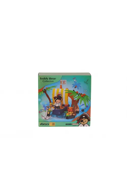 P881005 PANLOS TEDDY AYI KOLEKSİYONU KORSAN 190 PARÇA BLOCK OYUNCAK