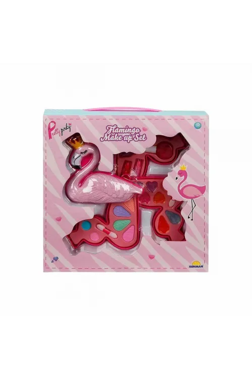 2599 Flamingo Şekilli 3 Katlı Makyaj Güzellik Seti