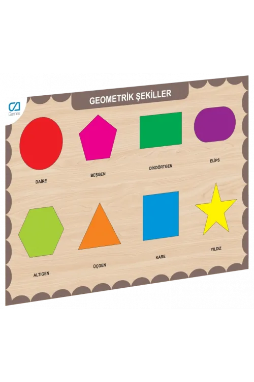 CAAHS-3204 CA GAMES AHŞAP GEOMETRİK ŞEKİLLER BUL-TAK