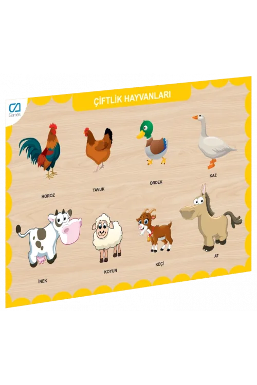 CAAHS-3211 CA GAMES AHŞAP ÇİFTLİK HAYVANLARI BUL-TAK
