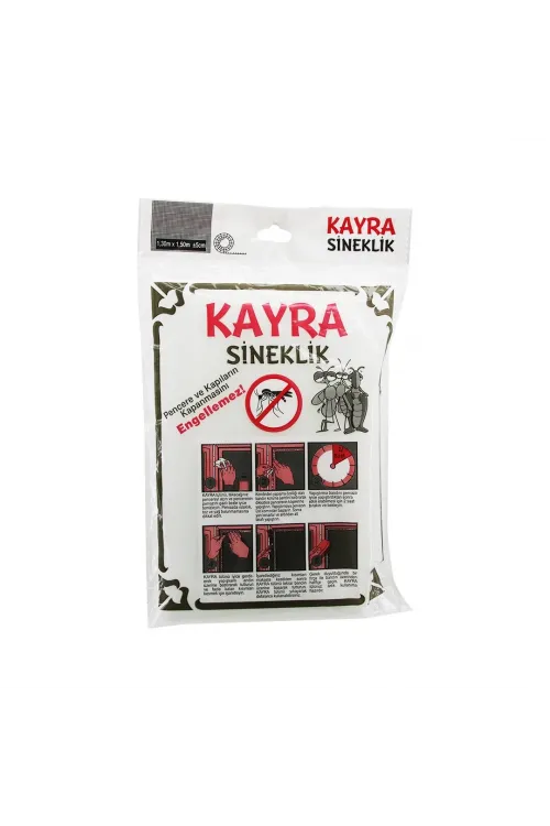 Kayra Çift Kanat Pencere Tül Sineklik 130cmx150 Cm ±5 Cm Çift Taraflı Bant Bandı IEGEXJC