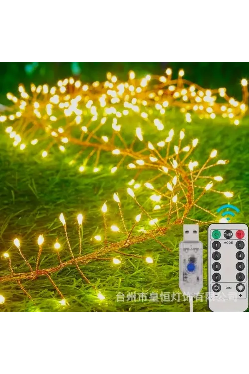 6m 200 Led Gün Işığı Uzaktan Kumandalı 8 Modlu Usbli