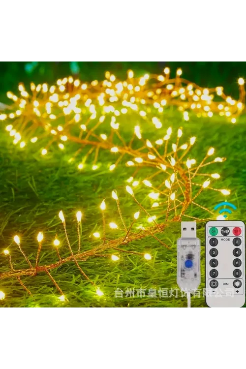 6m 200 Led Gün Işığı Uzaktan Kumandalı 8 Modlu Usbli