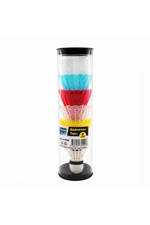 6pcs Renkli Badminton Topu