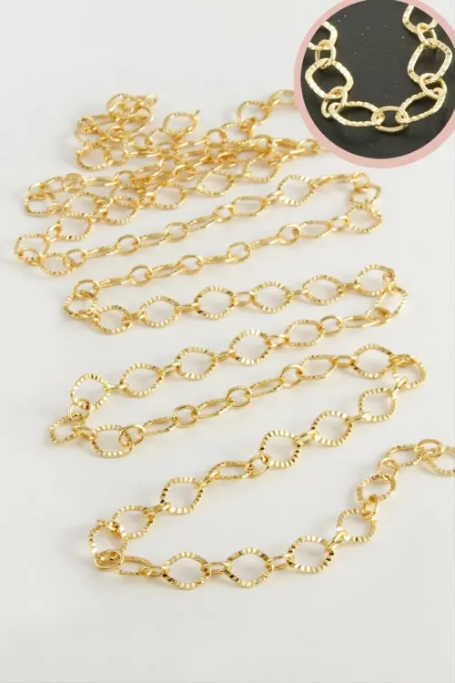 7 mm Noktalı Oval Zincir 1 metre