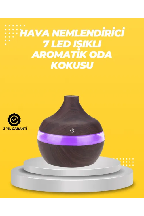 7 Renk Led Işıklı Ultrasonik Aroma Difüzör 300 Ml