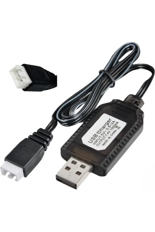 7.4V Li-ion SM-3P Soket Drone Bataryası USB Şarj Kablosu