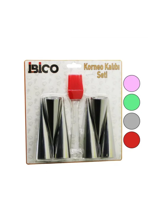 7pcs 6-korneo Kalıp - 1-silikon Fırça Pasta Dekorasyon Seti Çap:3.4cm X Uzunluk:12cm