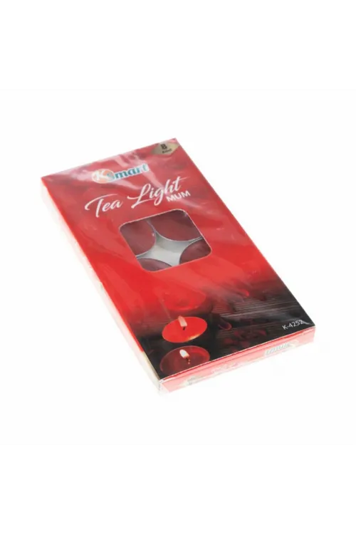 8li Kırmızı Tea Light Mum