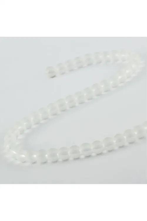 8 mm Buzlu Kuvars Görünümlü Cam Taşı