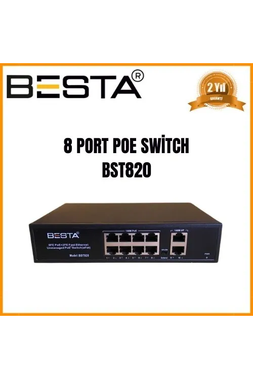 8 PORT POE SWİTCH BST820