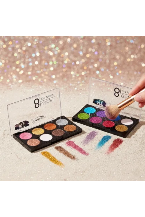 8 Renk Glitter Far Paleti - 2li Set