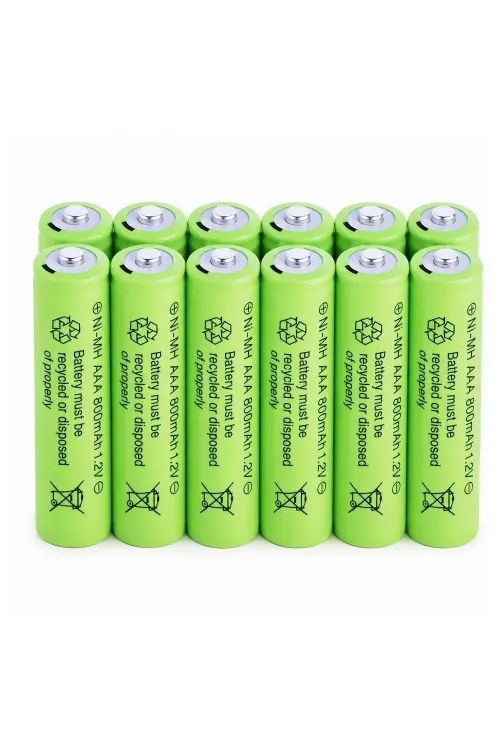 800 Mah 1.2v Aaa Ni-cd Şarj Edilebilir Pil 12 Adet