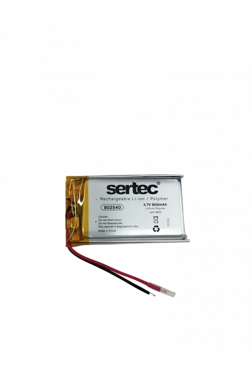 802540 3.7V 800mAh Li-Polymer Pil (Devreli/1.5A)