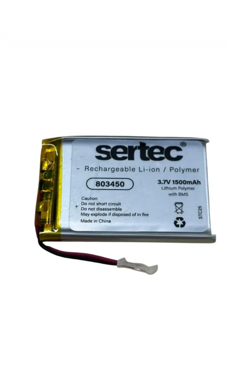 803450 3.7V 1500mAh Li-Polymer Pil (Devreli/1.5A)
