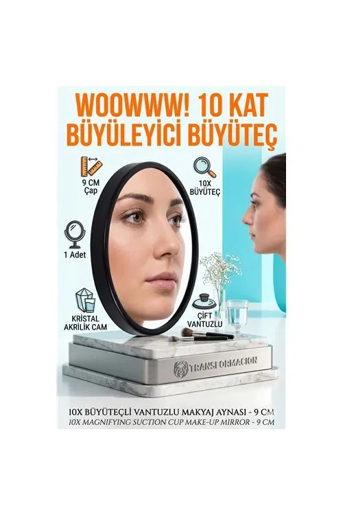 9 Cm 10X Büyüteçli Makyaj Aynası 717184