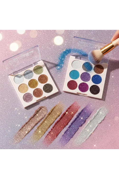 9 Renk Glitter Diamond Far Paleti - 2li Set