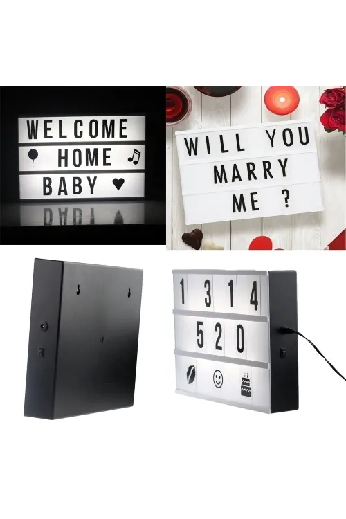 A4 Boyutunda Led Işıklı Yazı Panosu Lightbox