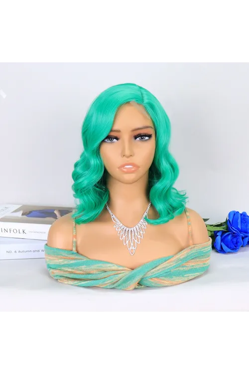 Açık Yeşil Yan Tül Peruk