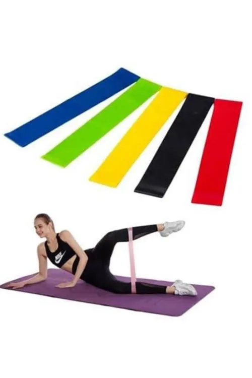 Aerobik Bant 5 Li Pilates Yoga Bandı *