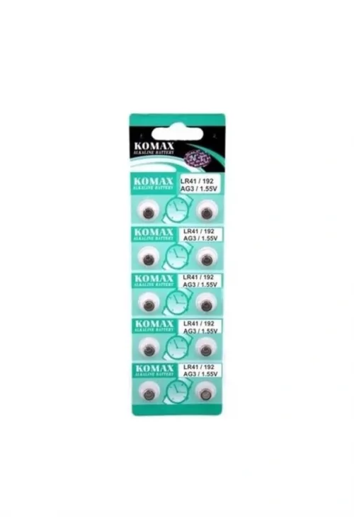 Ag3 Saat Pili - Düğme Pil 10lu Paket Lr41/192 1.55v