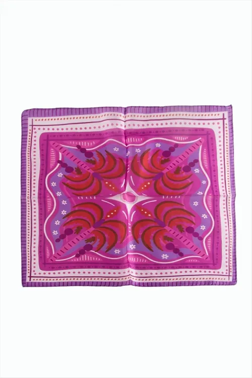 Ağaç Desenli Zr Şifon Fular 50*50 cm