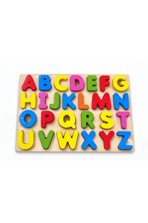 Ahşap Alfabe Puzzle Eğitici Oyuncak