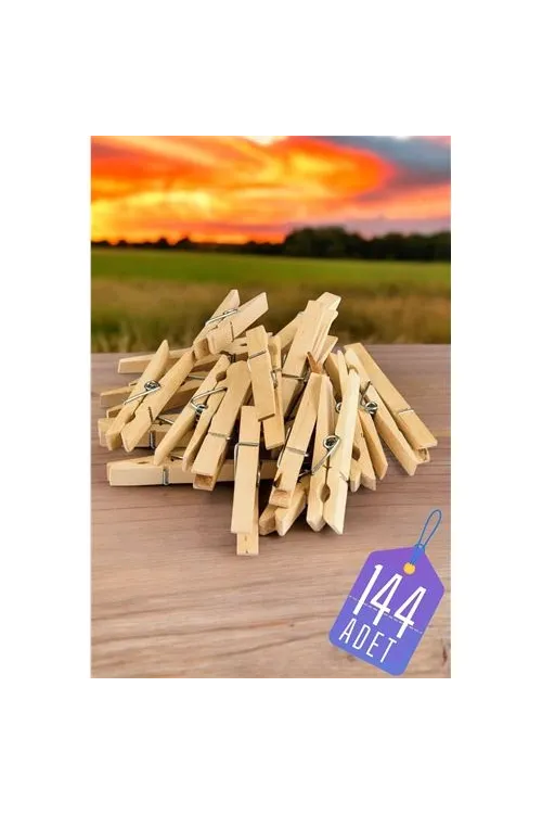 Ahşap Çamaşır Mandalı 144 ADET 714299