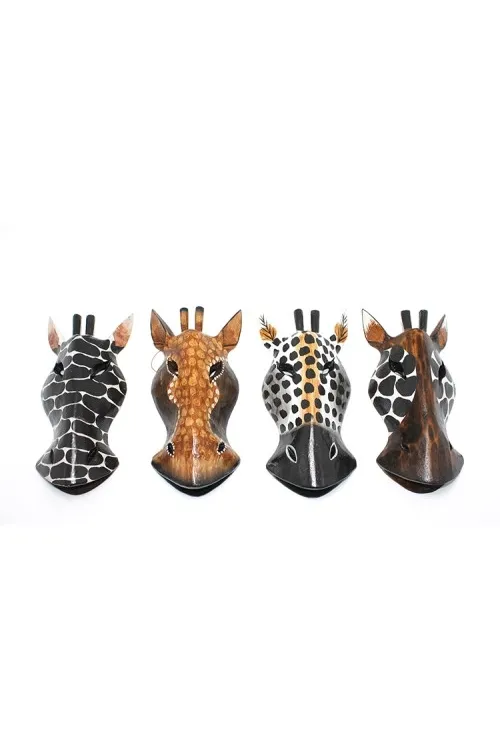 Ahşap Duvara Asmalı 20 Cm Zebra Maske